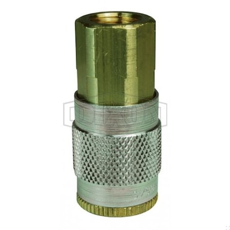 Dixon J Series Tru-Flate Automotive Female Quick Disconnect Pneumatic Coupler, 1/8-27 Nominal, 300 psi Pre 2JF1-B